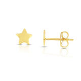 14K Gold Polished Star Stud Earring