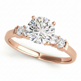 Baguette Accent Engagement Ring (50298-E) — Rose Gold
