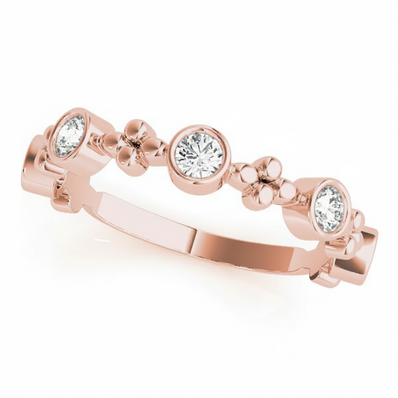 3/8 ctw Lab-Grown Stackable Band — Rose Gold