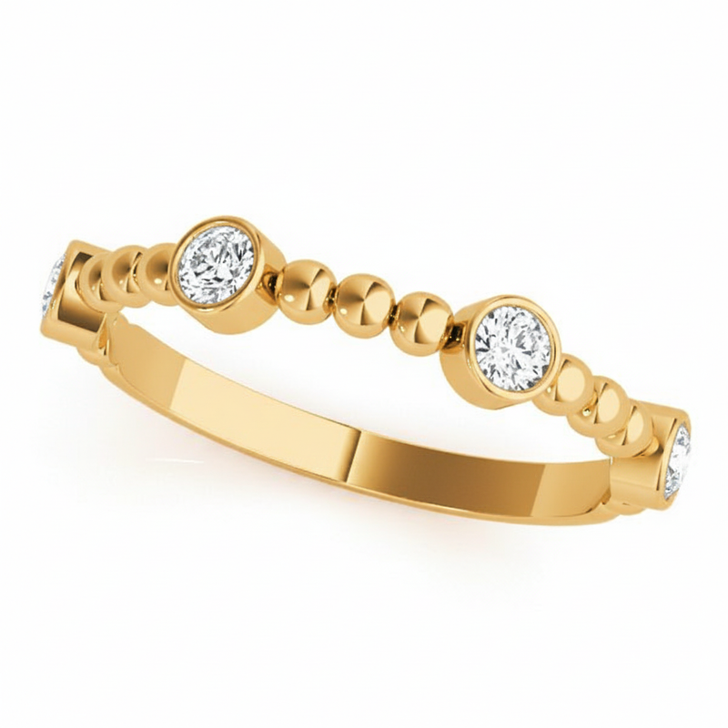 1/4 ctw Lab-Grown Stackable Band — Yellow Gold