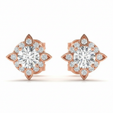 5/8 ctw Lab-Grown Diamond Fashion Earrings — Rose Gold
