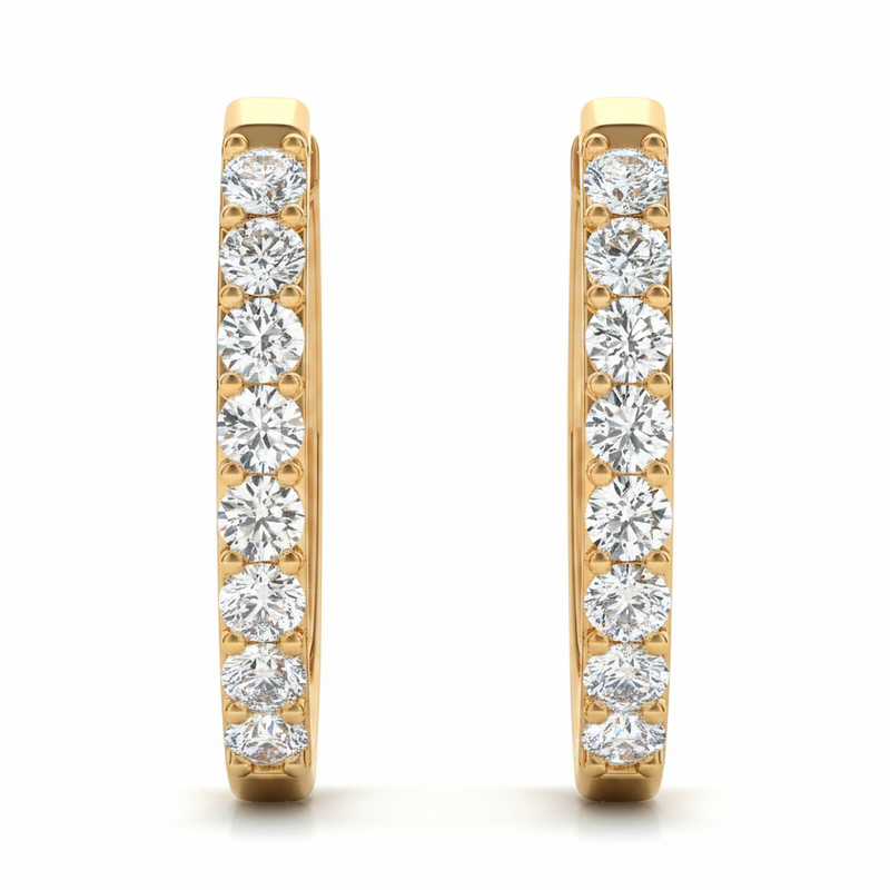 1/2 ctw Natural Diamond Fashion Earrings (07) — Yellow Gold