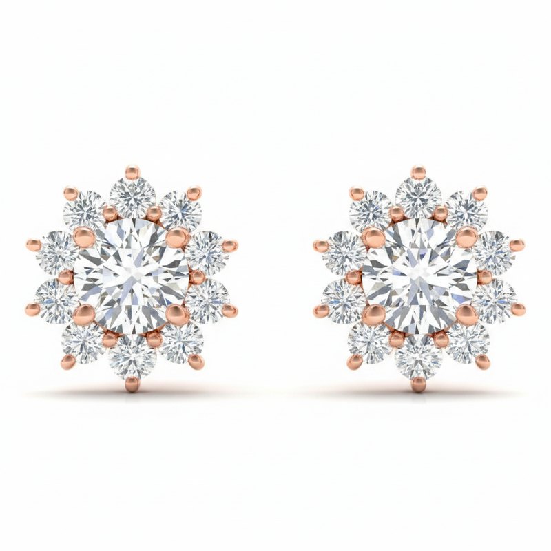 1/3 ctw Lab-Grown Diamond Fashion Earrings — Rose Gold