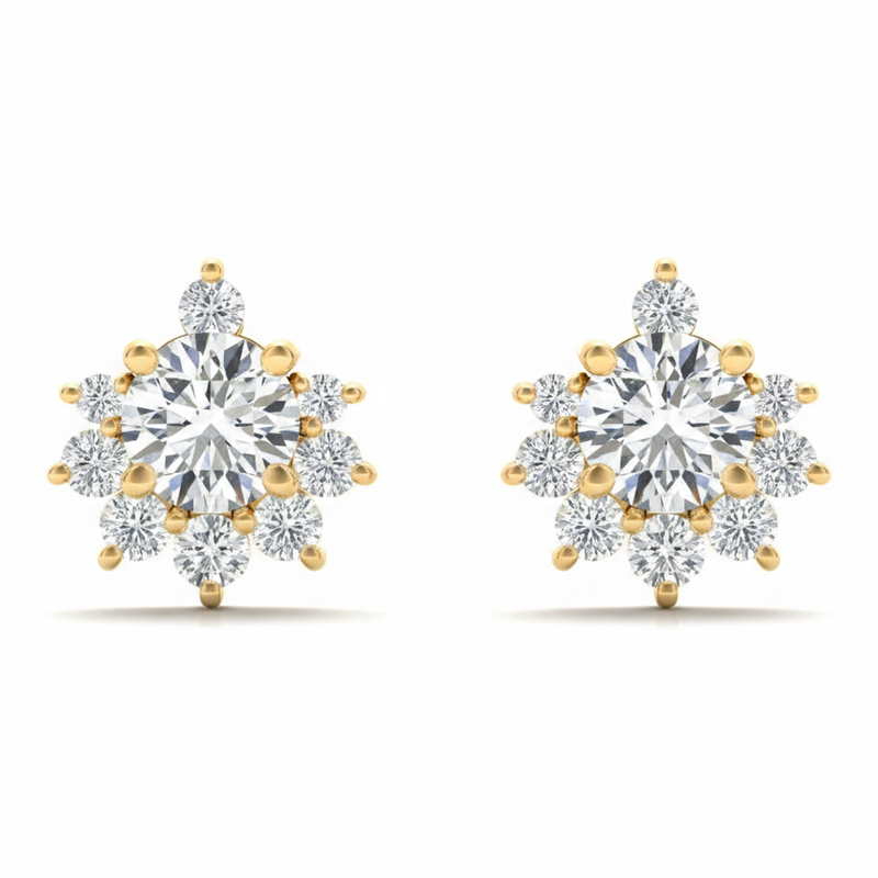 1/3 ctw Lab-Grown Diamond Fashion Earrings — Yellow Gold