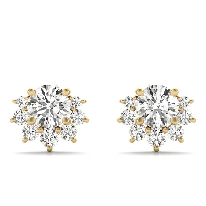 1/3 ctw Lab-Grown Diamond Fashion Earrings — Yellow Gold