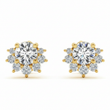 3/4 ctw Lab-Grown Diamond Fashion Earrings — Yellow Gold