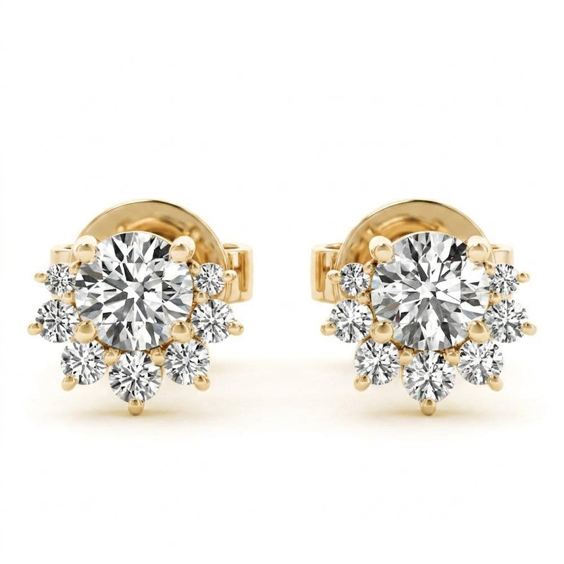 3/4 ctw Lab-Grown Diamond Fashion Earrings — Yellow Gold