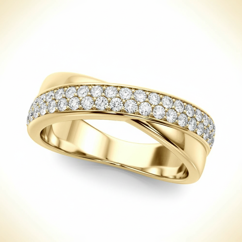 3/8 ctw Lab-Grown Diamond Fashion Ring — Yellow Gold
