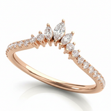 1/3 ctw Fashion Ring Marquise And Round — Rose Gold