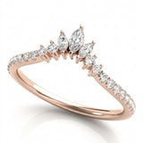 1/3 ctw Fashion Ring Marquise And Round — Rose Gold