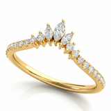 1/3 ctw Fashion Ring Marquise And Round — Yellow Gold