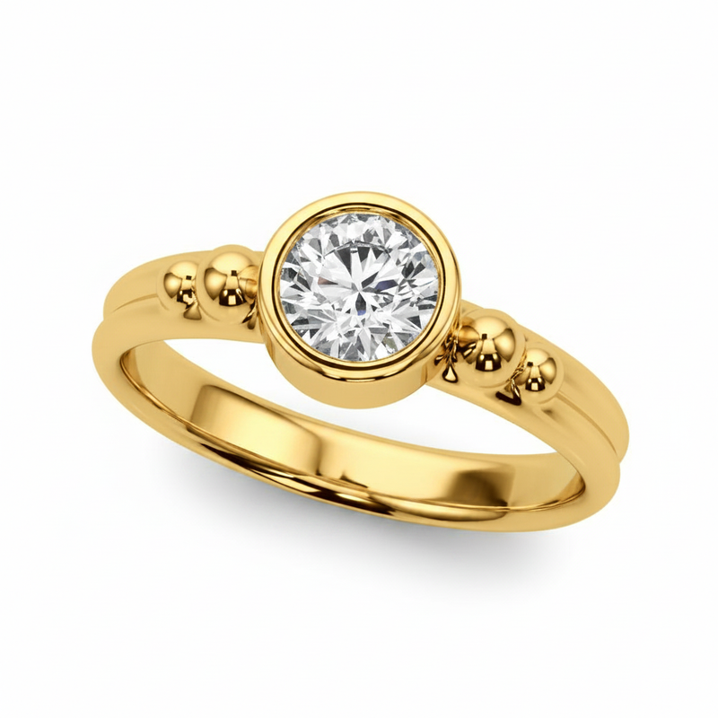 1/2 ctw Fashion Ring Round — Yellow Gold