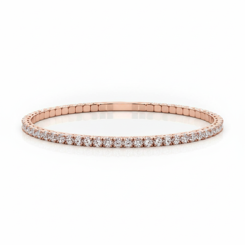 1 5/8 ctw Flexible Eternity Bangle — Rose Gold