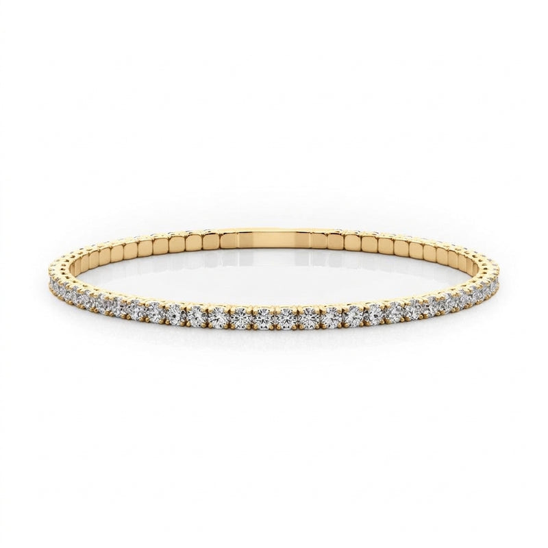 1 5/8 ctw Flexible Eternity Bangle — Yellow Gold