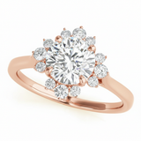 For Round Center Engagement Ring — Rose Gold