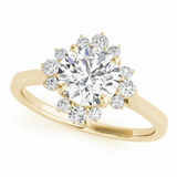 For Round Center Engagement Ring — Yellow Gold