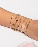 14K Peridot Mirrored Chain