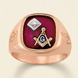 1/20 ctw Natural Diamond Gents Ring (10512) — Rose Gold