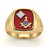 1/20 ctw Natural Diamond Gents Ring (10512) — Yellow Gold