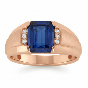1/20 ctw Natural Diamond Gents Ring (10527) — Rose Gold