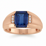 1/20 ctw Natural Diamond Gents Ring (10527) — Rose Gold