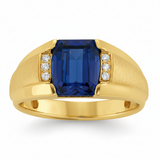 1/20 ctw Natural Diamond Gents Ring (10527) — Yellow Gold