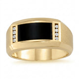 1/15 ctw Natural Diamond Gents Ring — Yellow Gold