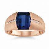 1/10 ctw Natural Diamond Gents Ring — Rose Gold