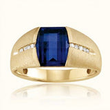 1/10 ctw Natural Diamond Gents Ring — Yellow Gold
