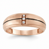 1/20 ctw Gents Ring Solitaires — Rose Gold