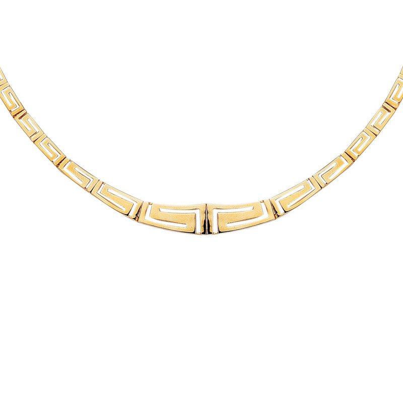 14K Gold Greek Key Necklace
