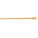 18K Gold 2.2mm Gourmette Chain
