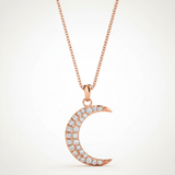 1/5 ctw Half Moon Pendant — Rose Gold