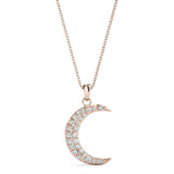 1/5 ctw Half Moon Pendant — Rose Gold