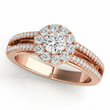 Halo Engagement Ring (Round Center) #50867 — Rose Gold