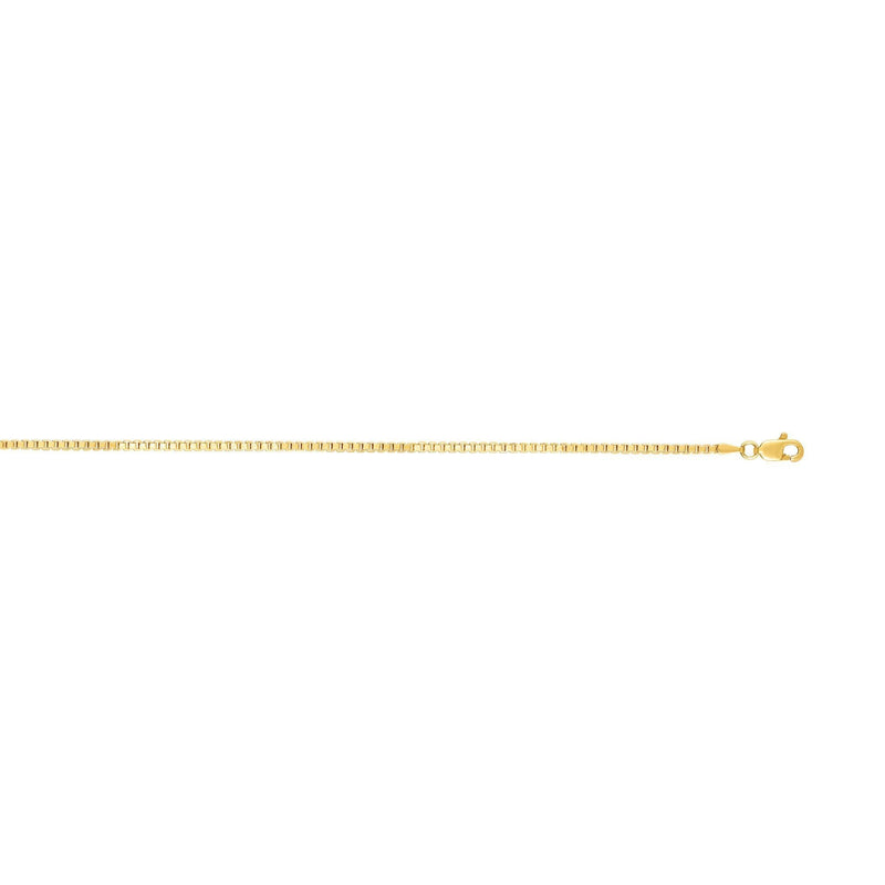 14K Gold 1.8mm Semi-Solid Box Chain 