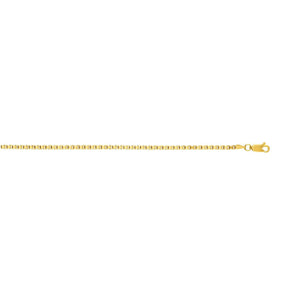 14K Gold 2.5mm Semi-Solid Box Chain 