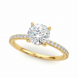 Hidden Halo Engagement Ring — Yellow Gold