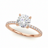 Hidden Halo Engagement Ring — Rose Gold