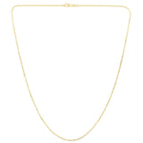 14K Gold 1.3mm French Cable Chain