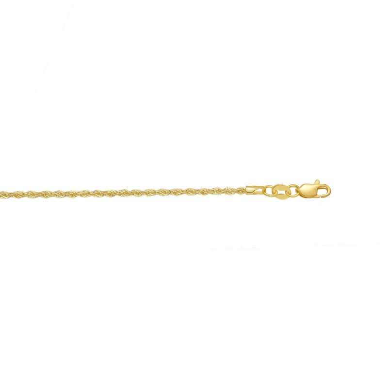 14K Gold 1.5mm Lite Rope Chain 