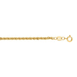 14K Gold 2mm Lite Rope Chain 