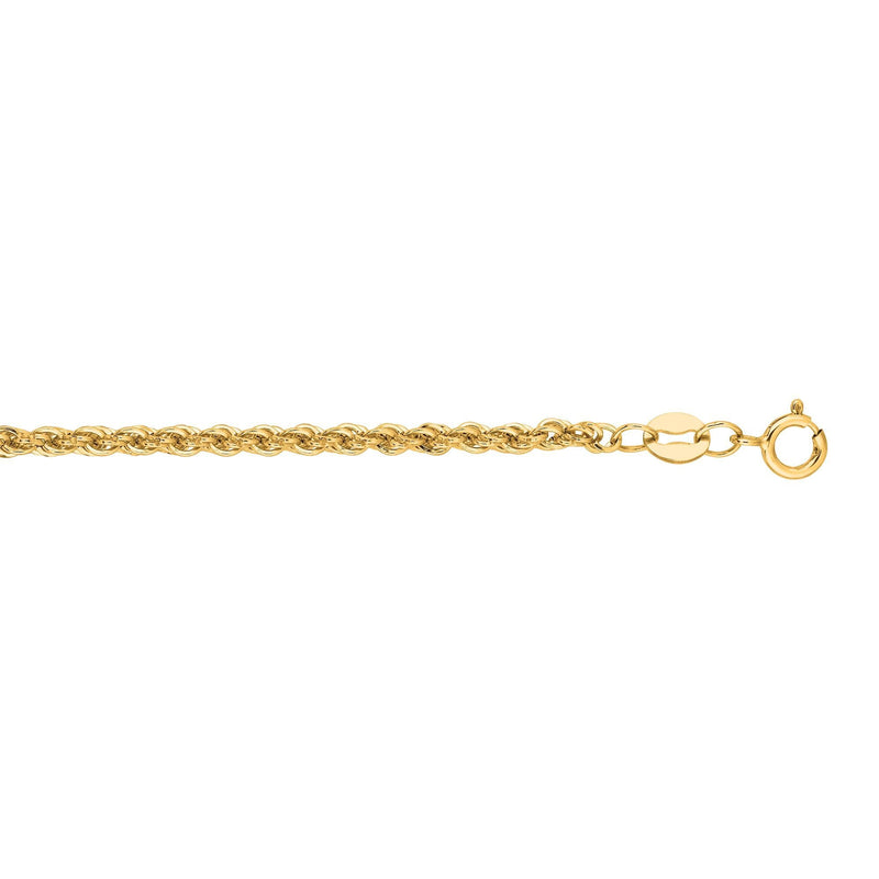 14K Gold 2mm Lite Rope Chain 