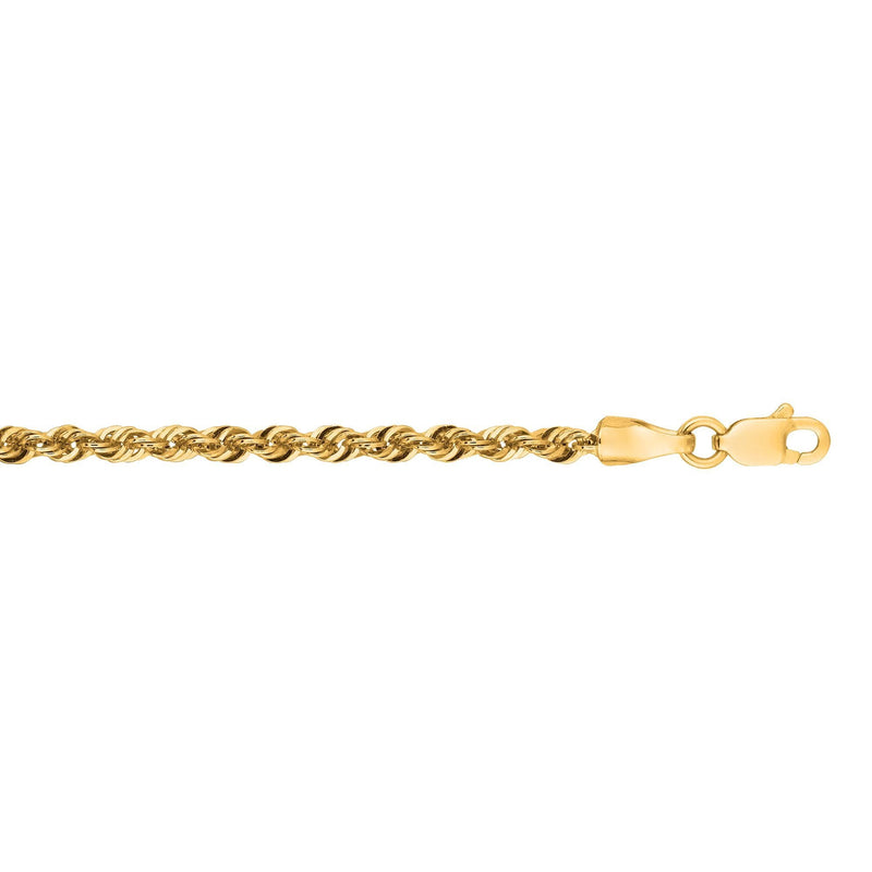 14K Gold 2.5mm Lite Rope Chain 
