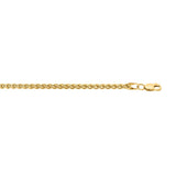 14K Gold 2.8mm Lite Round Wheat Chain 