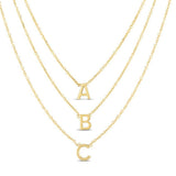 14K Mini Initials Necklace Series - ALL LETTERS