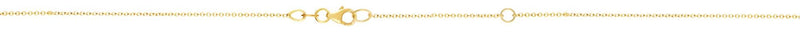 18K Gold 1.0mm Extendable Cable Chain 