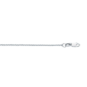 18K Gold 1.1mm Diamond Cut Cable Chain 