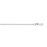 18K Gold 1.1mm Diamond Cut Cable Chain 