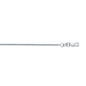 18K Gold 1.4mm Round Wheat Chain 
